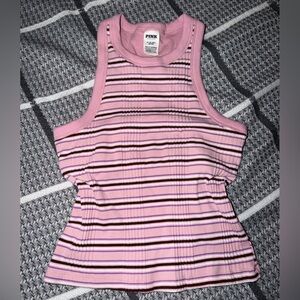 PINK Victoria's Secret Pink, Lavender, Brown, and White Tank